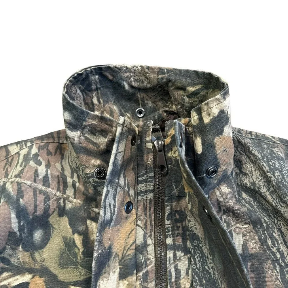 Mossy‎ Oak Jacket Mens M Ozark Trail Break Up Canvas Camo Hunting Cargo Workwear